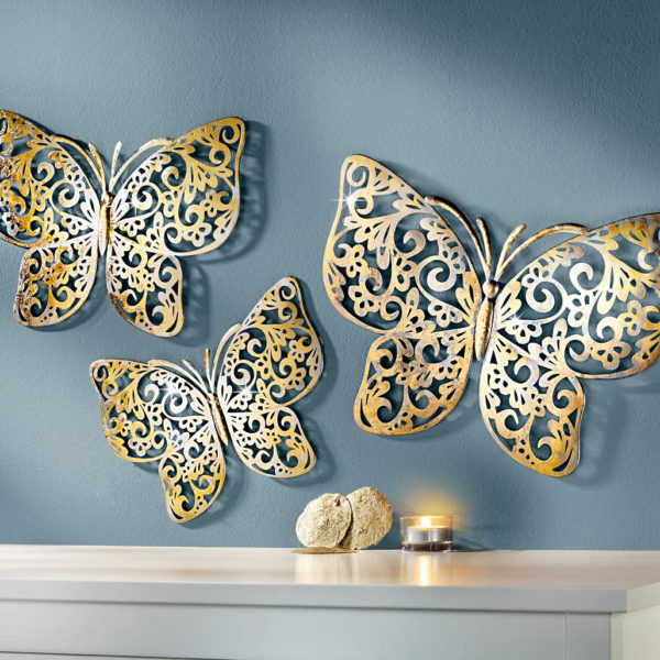 Nástenná dekorácia Motýle s ornamentami