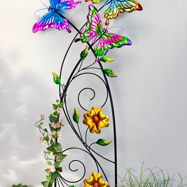 Záhradná dekorácia Motýle 2v1