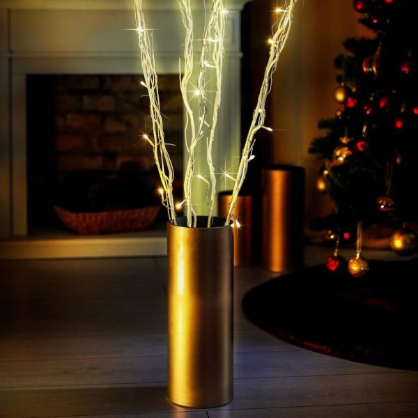 LED Vianočná dekorácia 40xLED/3xAA biela