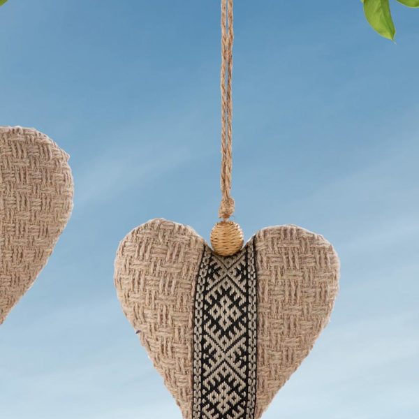 Textilná dekorácia Srdce Trenza