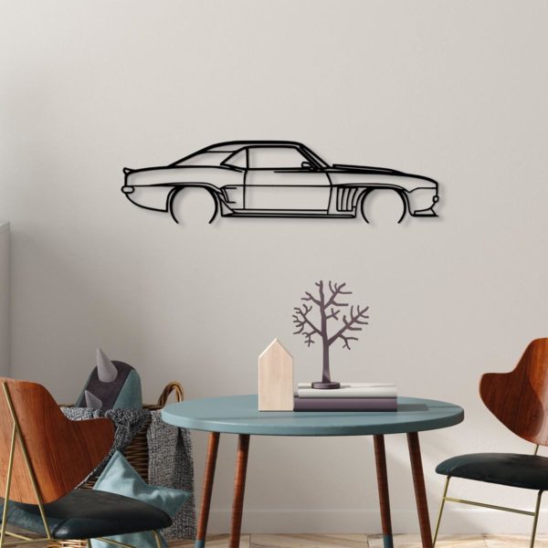 Nástenná kovová dekorácia Chevrolet Camaro