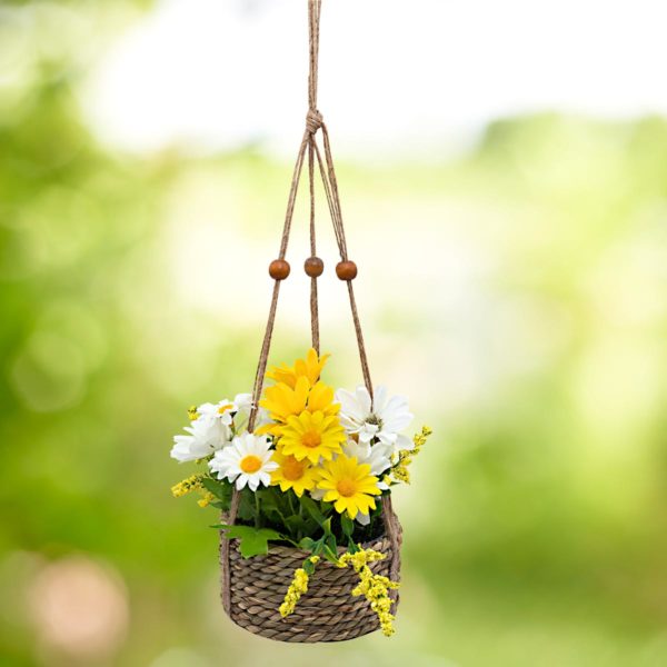 Závesný košík s letnými kvetmi