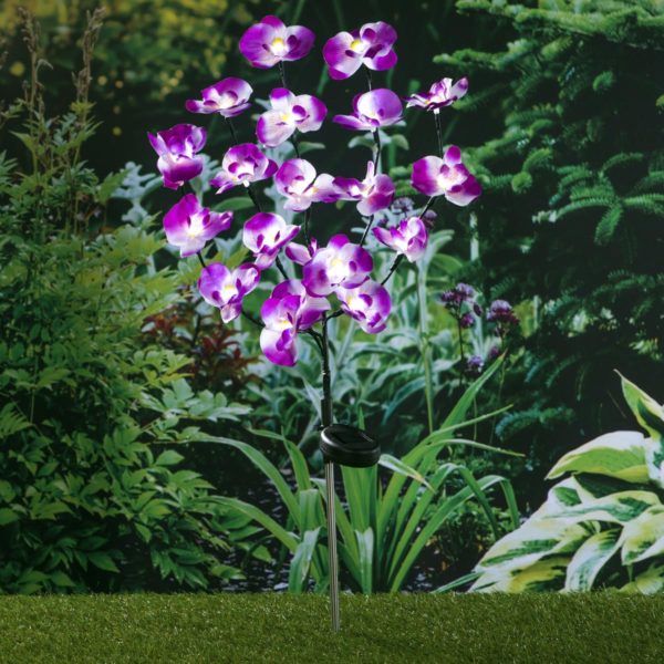 Solárny záhradný zápich Orchidea